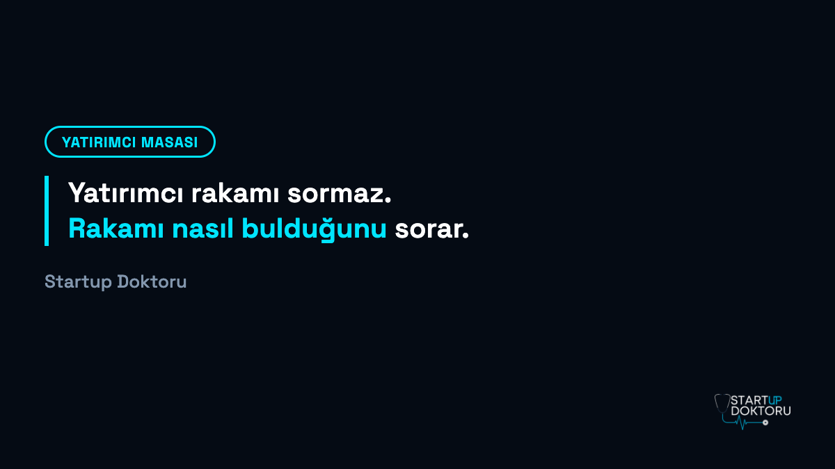 Yatırımcı "şirketin kaç eder?" dediğinde ne cevap vermeli?